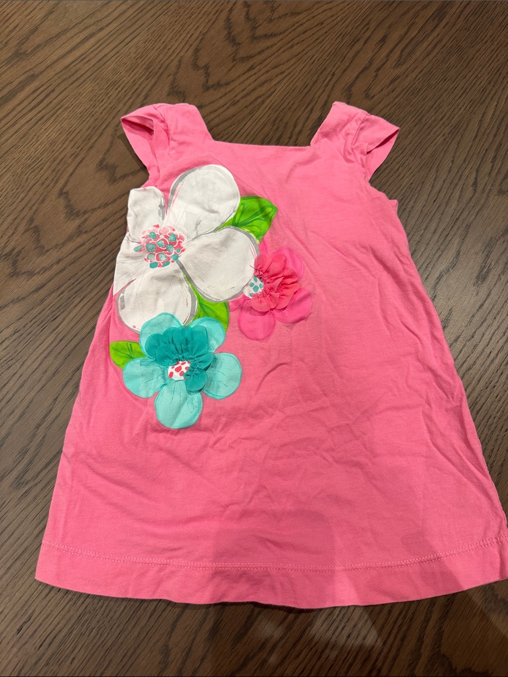 Mayoral Pink Floral Appliqué Dress